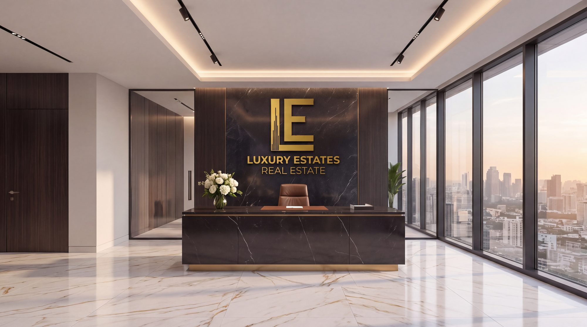 Luxury Estates office reception