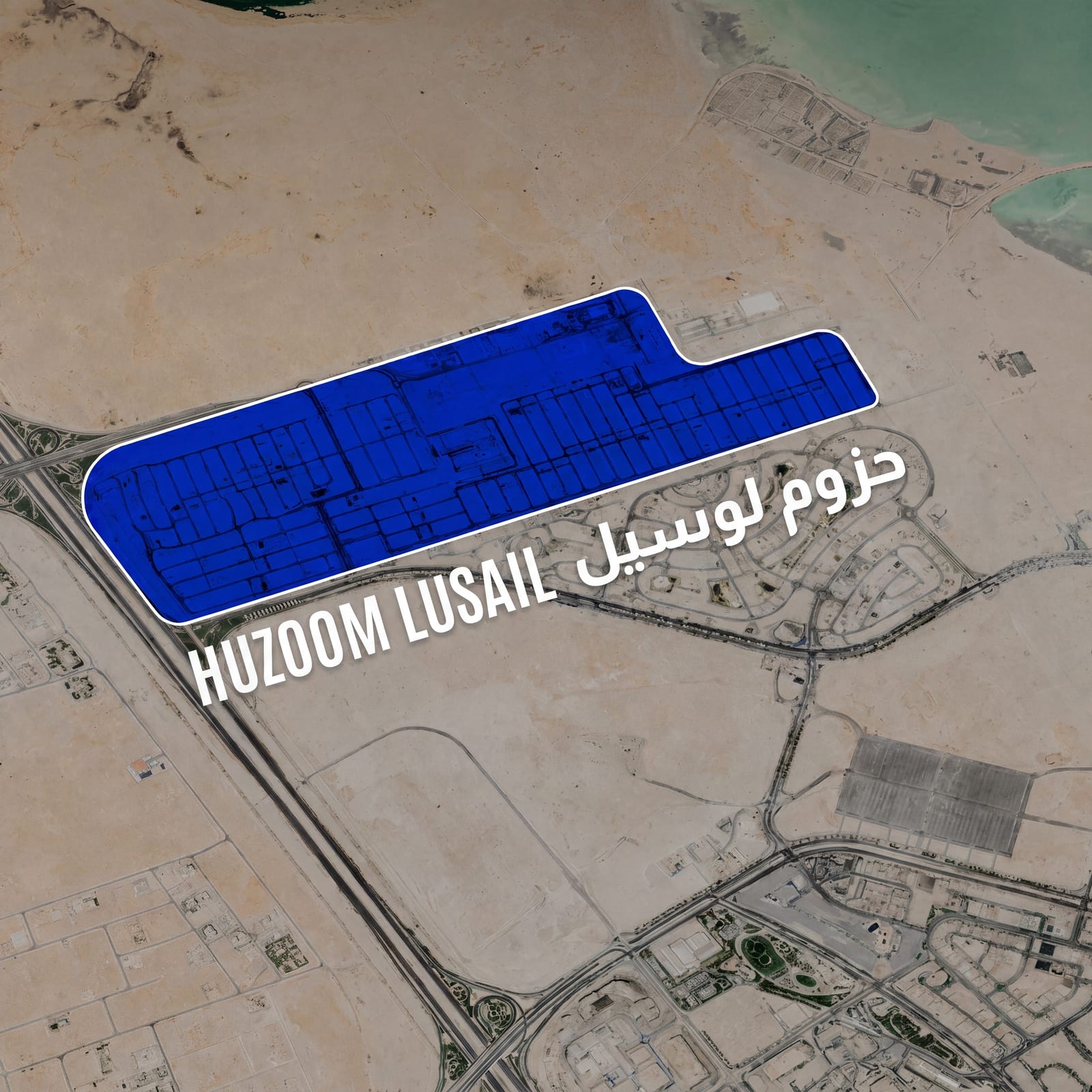 Huzoom Lusail plot boundary map