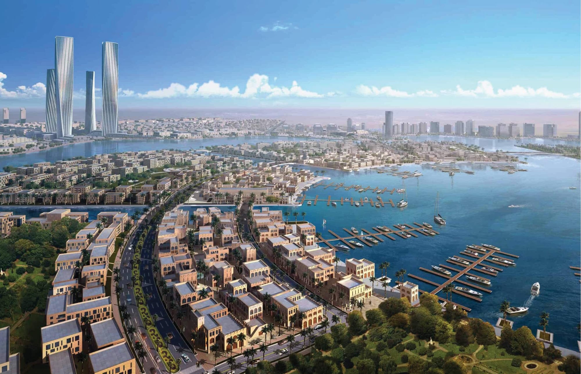 Lusail marina and skyline, Qatar